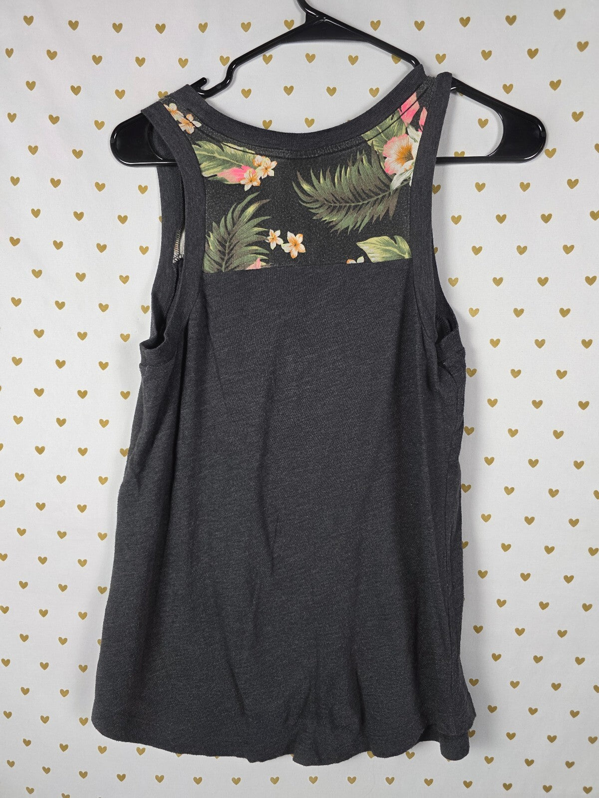 Victorias Secret PINK BLING hawaiian Black Sequined Tank Top Muscle Tee SMALL