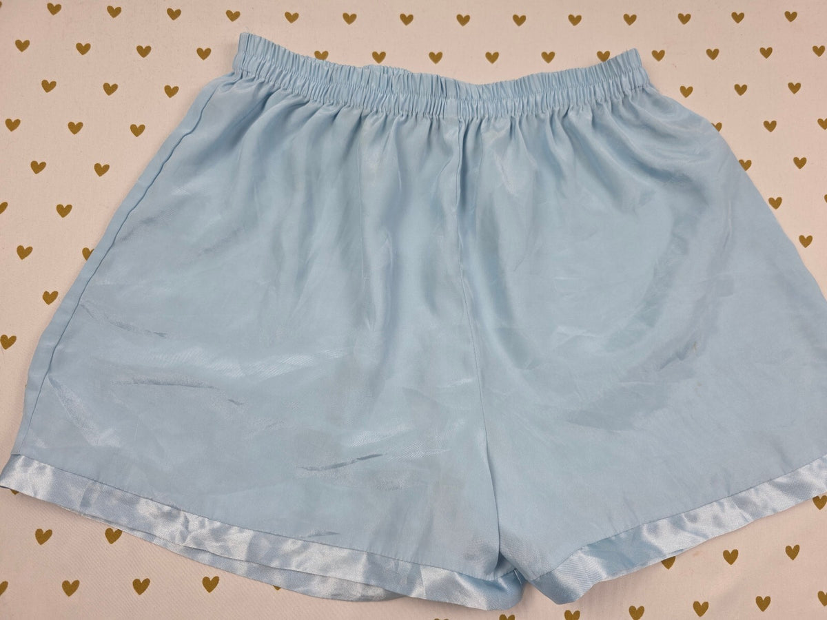 Victorias Secret Vintage Heart Label Blue SM Sleep Shorts Boxers Pajama Bottoms