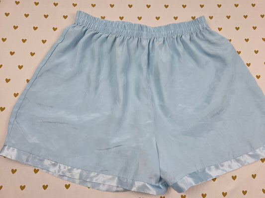 Victorias Secret Vintage Heart Label Blue SM Sleep Shorts Boxers Pajama Bottoms