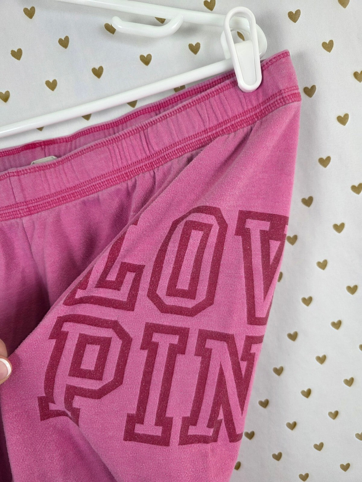 Victorias Secret PINK Vintage Love Logo Sweats Sweatpants Y2k Large
