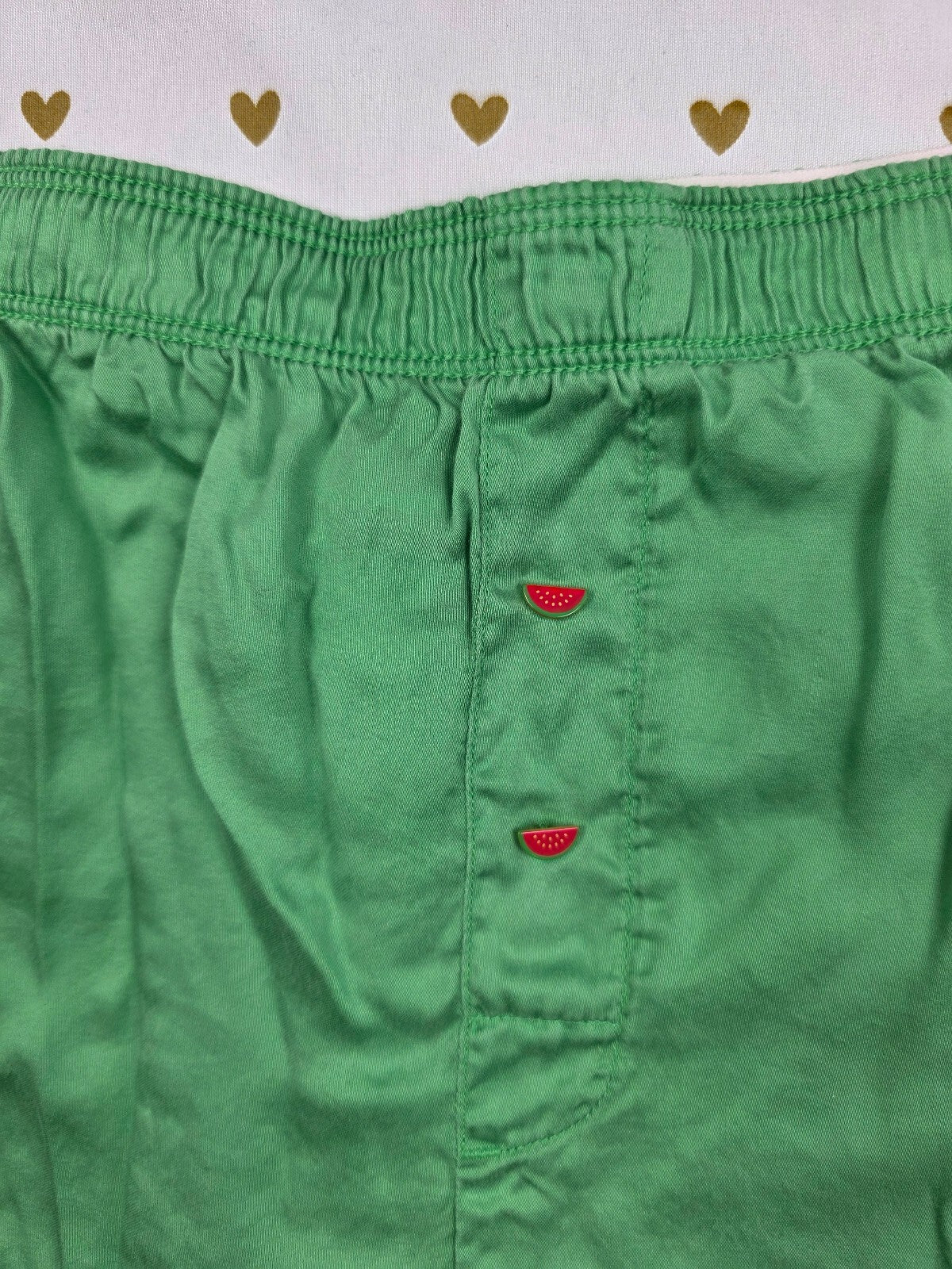 Victorias Secret PINK Silky Green Medium Sleep Shorts Boxers Pajama Bottoms
