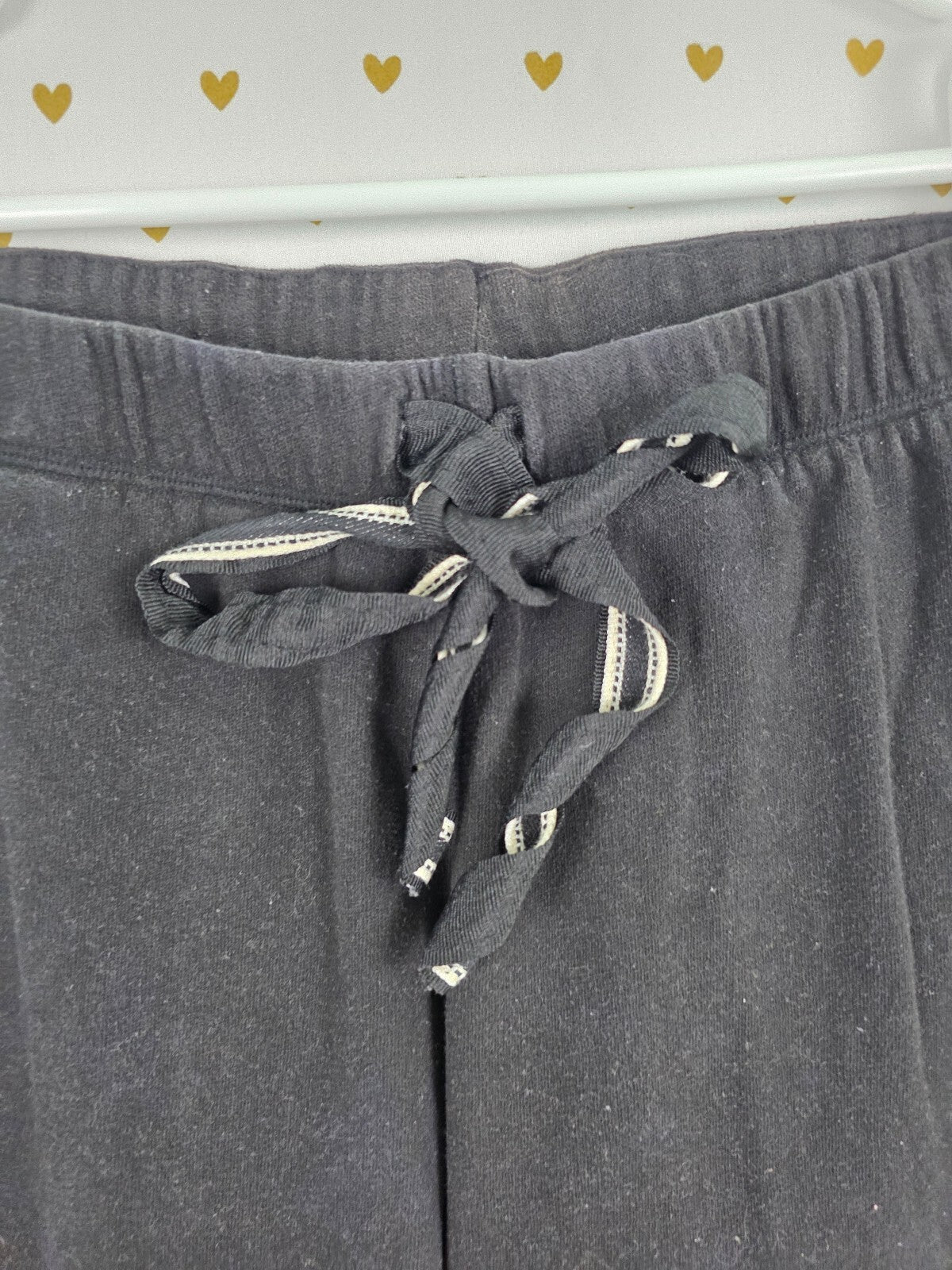Vintage 2009 VS PINK Rhinestone Guitar Sweatpants Black BLING Small Y2K