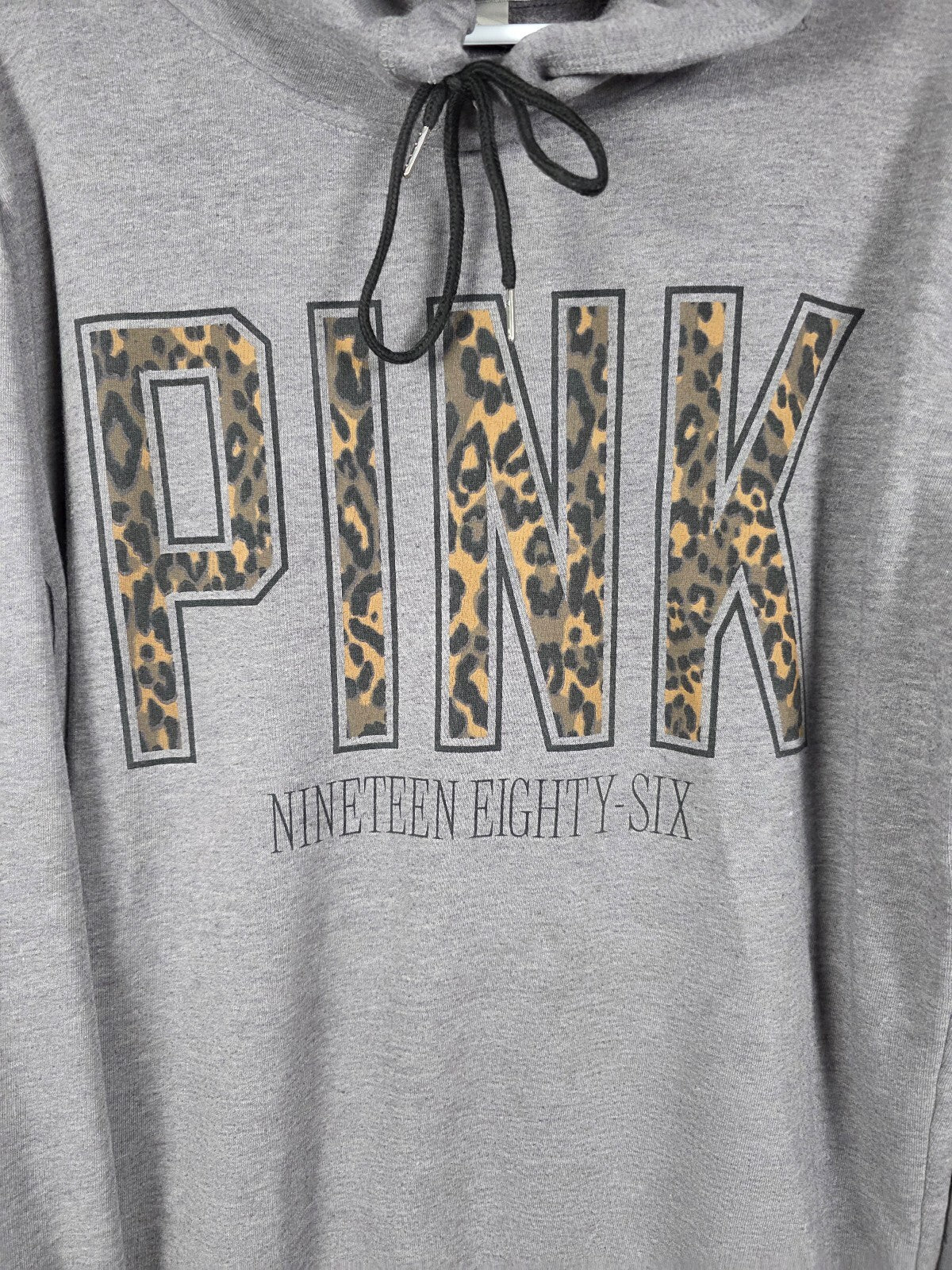 Victorias Secret Pink Leopard Cheetah Pullover Oversized Hoodie Sweater SM
