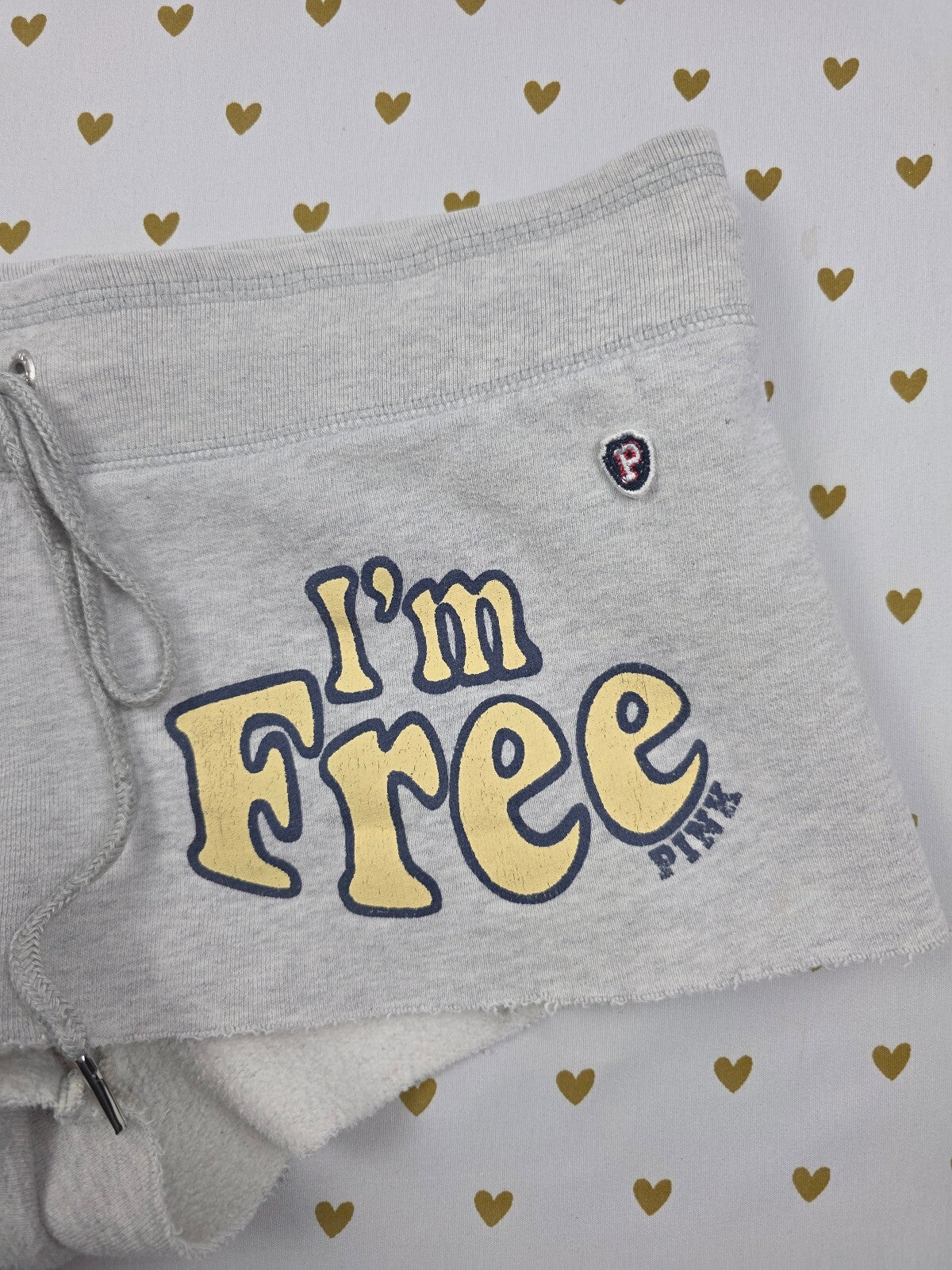 Victorias Secret PINK Vintage Y2k Sweat Shorts I'M Free XS