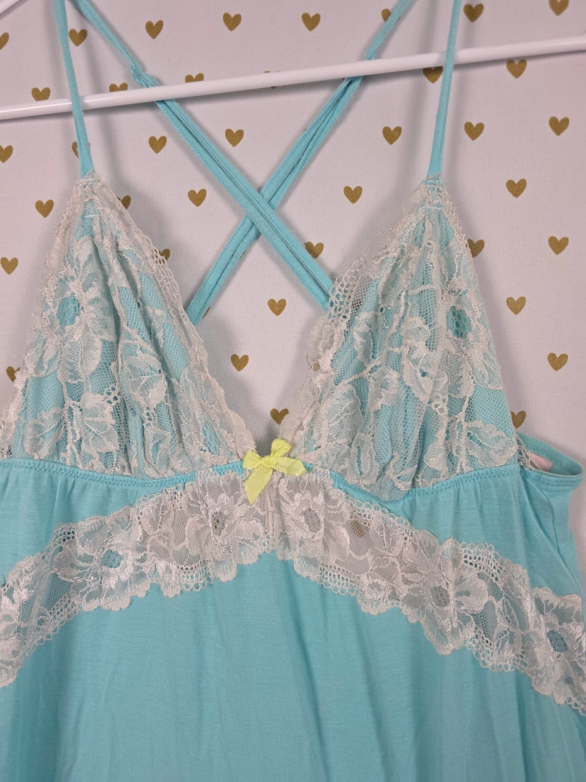 Victorias Secret Super soft Blue Stretchy Sleep Dress Nightie Lingerie MEDIUM
