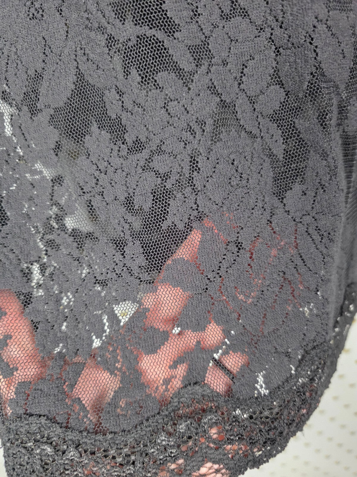 Victorias Secret Vintage Lace Stretchy Little Black DRESS Y2k LARGE