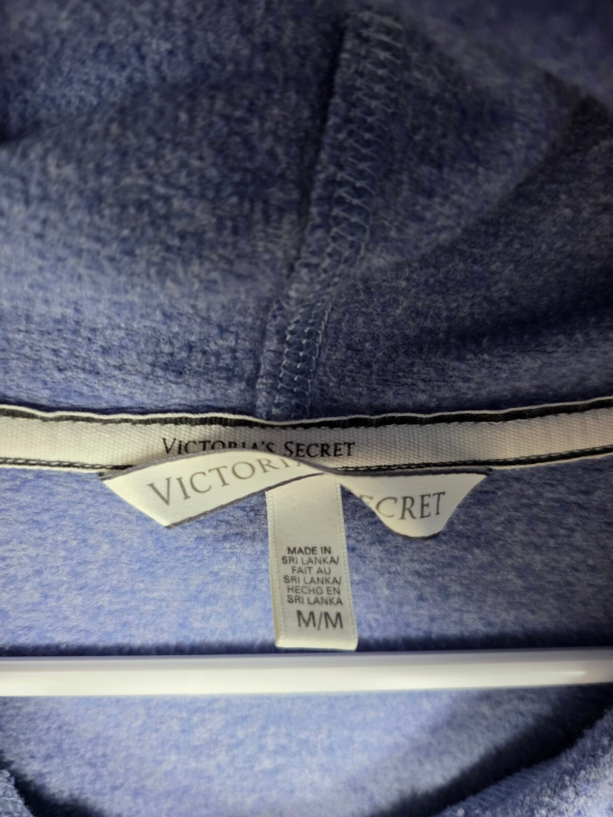 Victorias Secret ANGELS Blue BLING Sequined Wings Full zip hoodie jacket MEDIUM