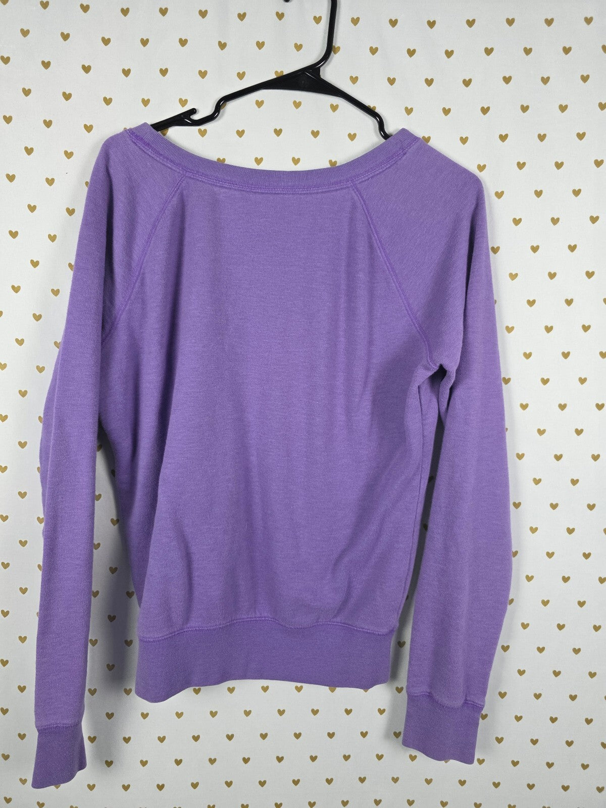 Victorias Secret Pink Vintage Logo Crew Sweater Shirt Purple Medium