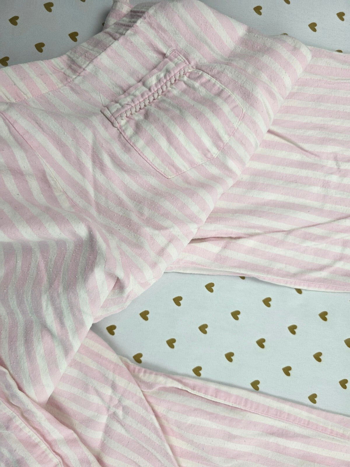 Victorias Secret Iconic Striped Cotton Medium Sleep Pants Pajama PJ Bottoms