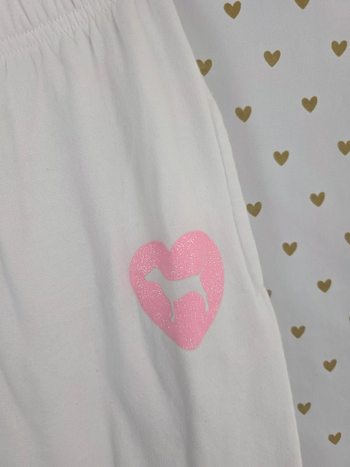 Victorias Secret PINK Bling Glitter Logo Butt Sweats Campus Originals Small