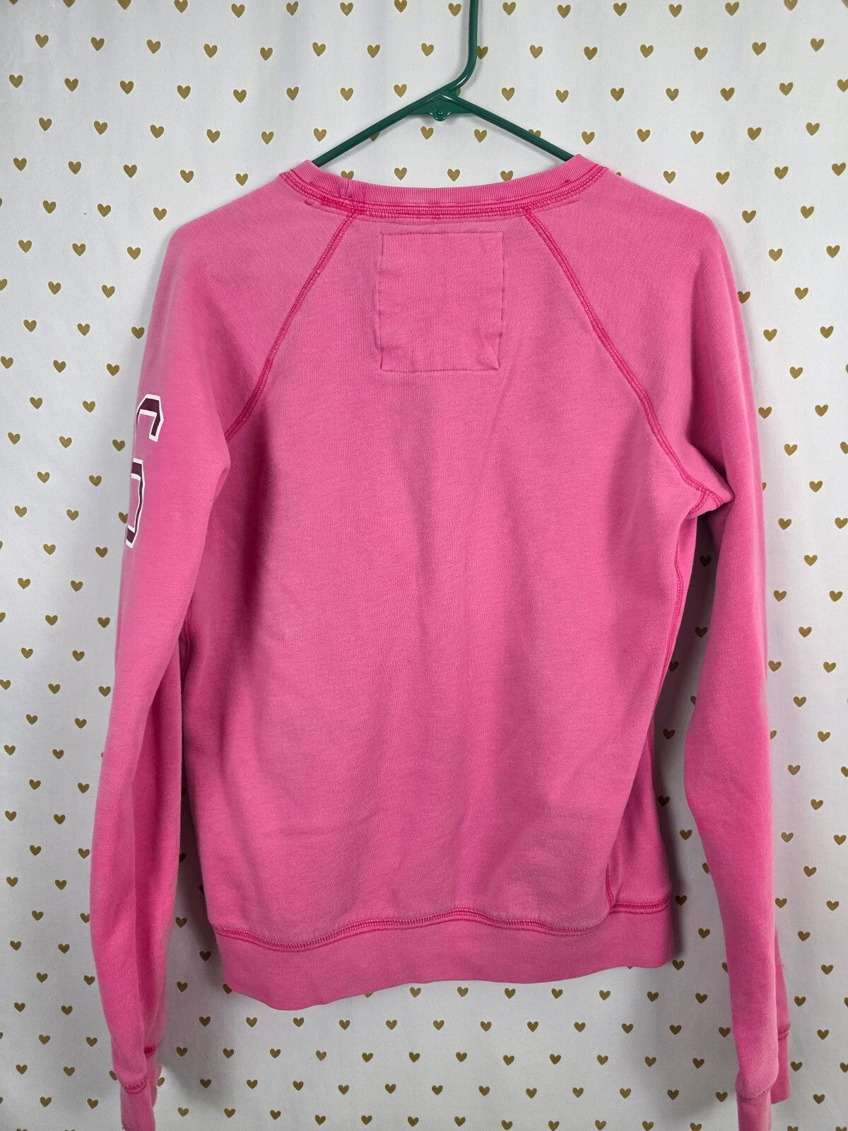 Victorias Secret Pink Vintage University Crew Sweater Shirt Large