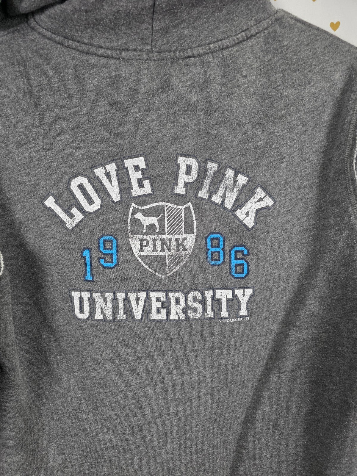Victorias Secret PINK Vintage Y2k University Sweater Dress Hoodie Small