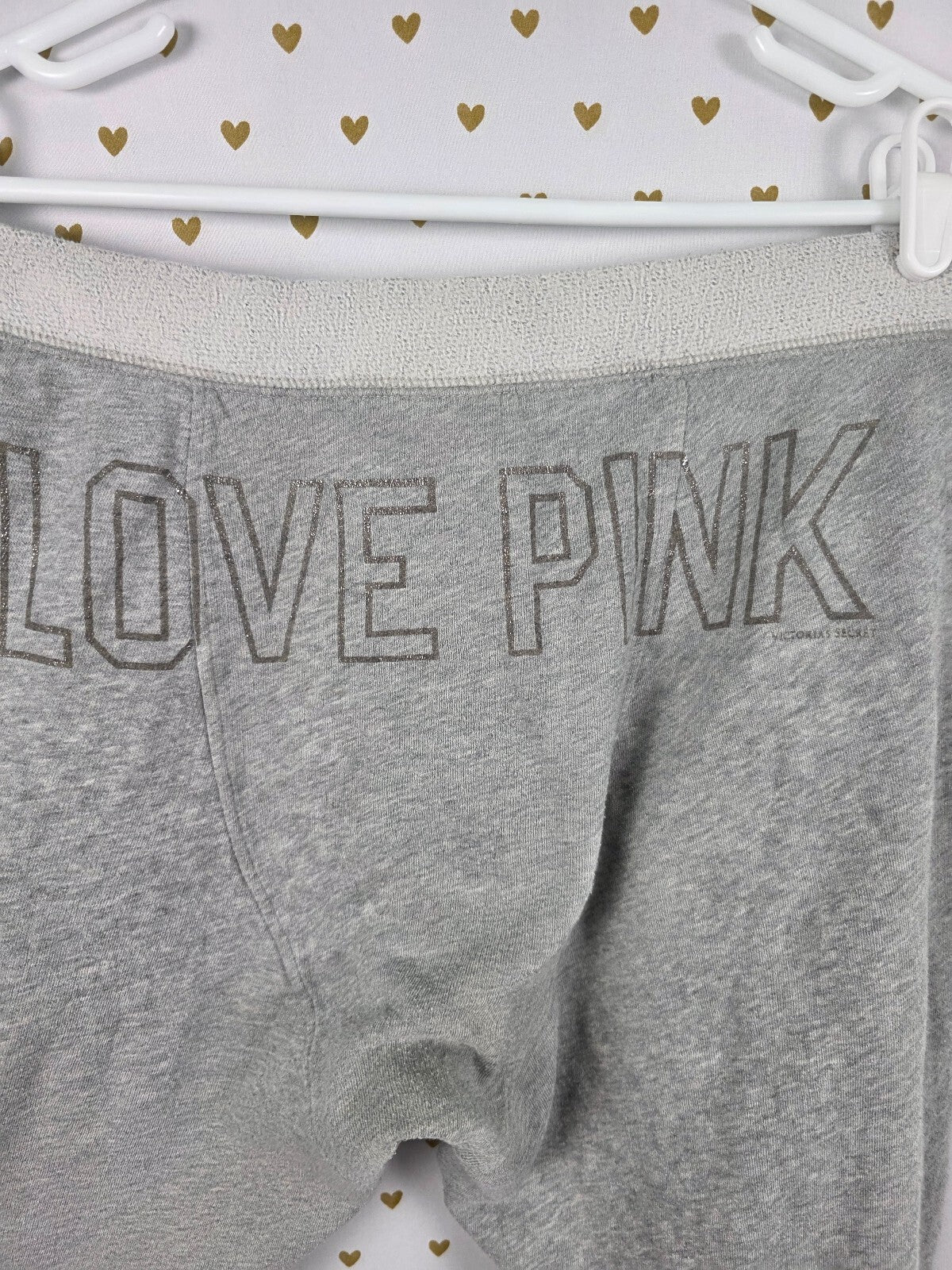 Victorias Secret PINK Vintage Boyfriend Diaper Butt Neon Logo Sweats SMALL