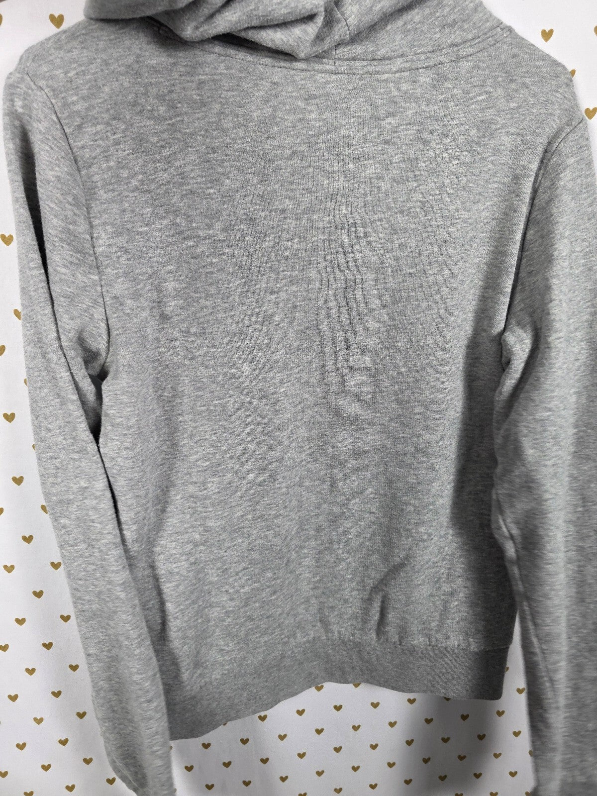Victorias Secret Pink Crest Logo Grey Pullover Hooded Sweater MEDIUM