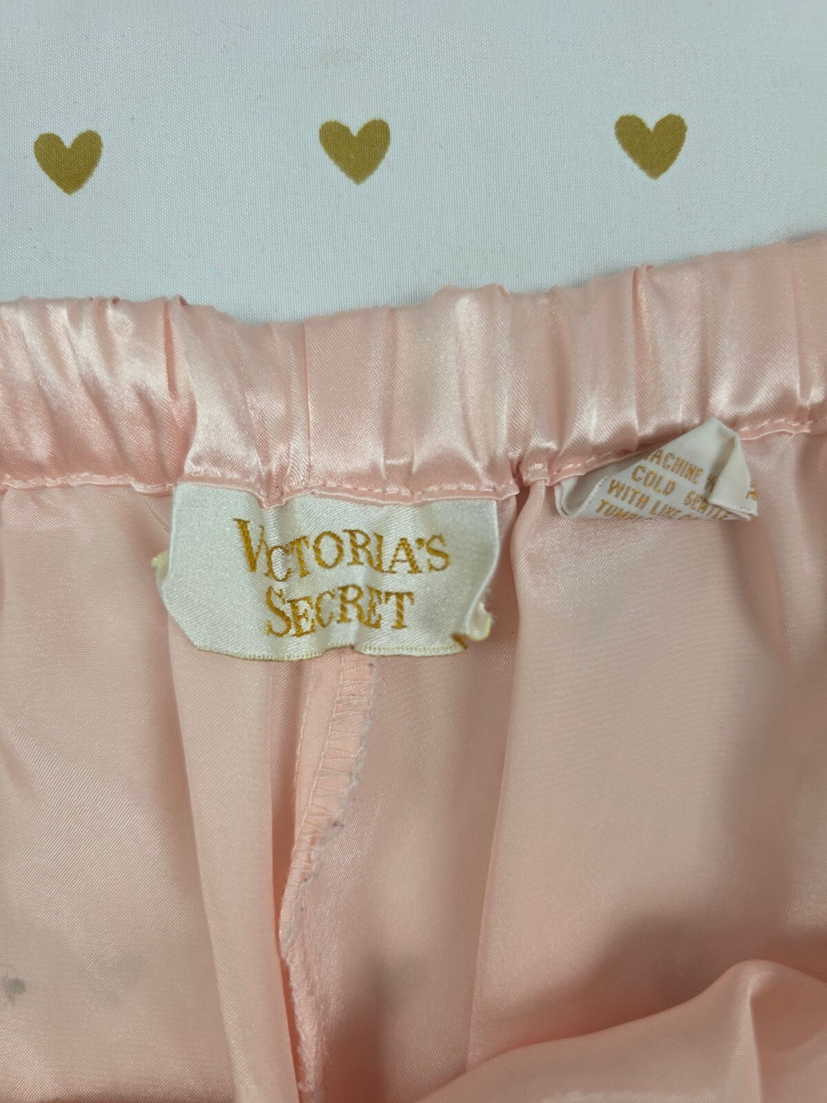Victorias Secret Gold Label Vintage Blush MED Sleep Shorts Boxers Pajama Bottoms
