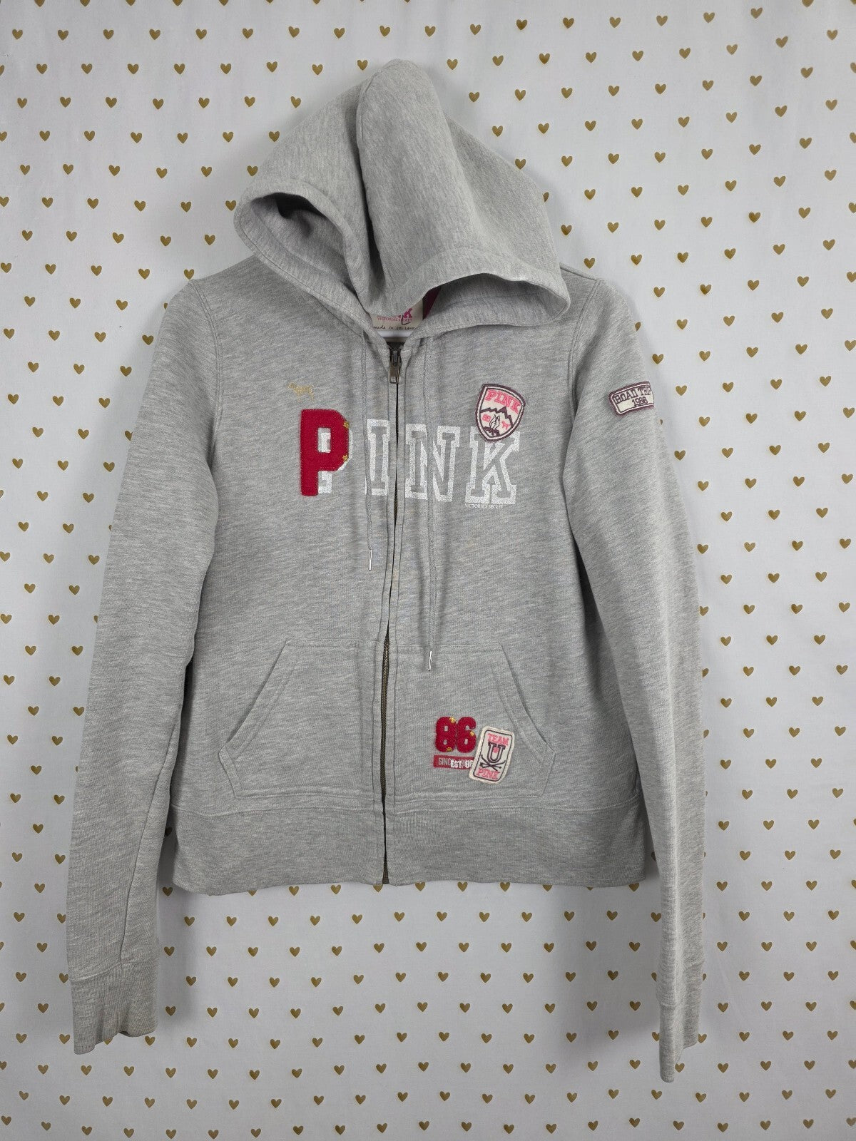 Victorias Secret Pink Road Trip Full zip Vintage y2k Hoodie Jacket Large