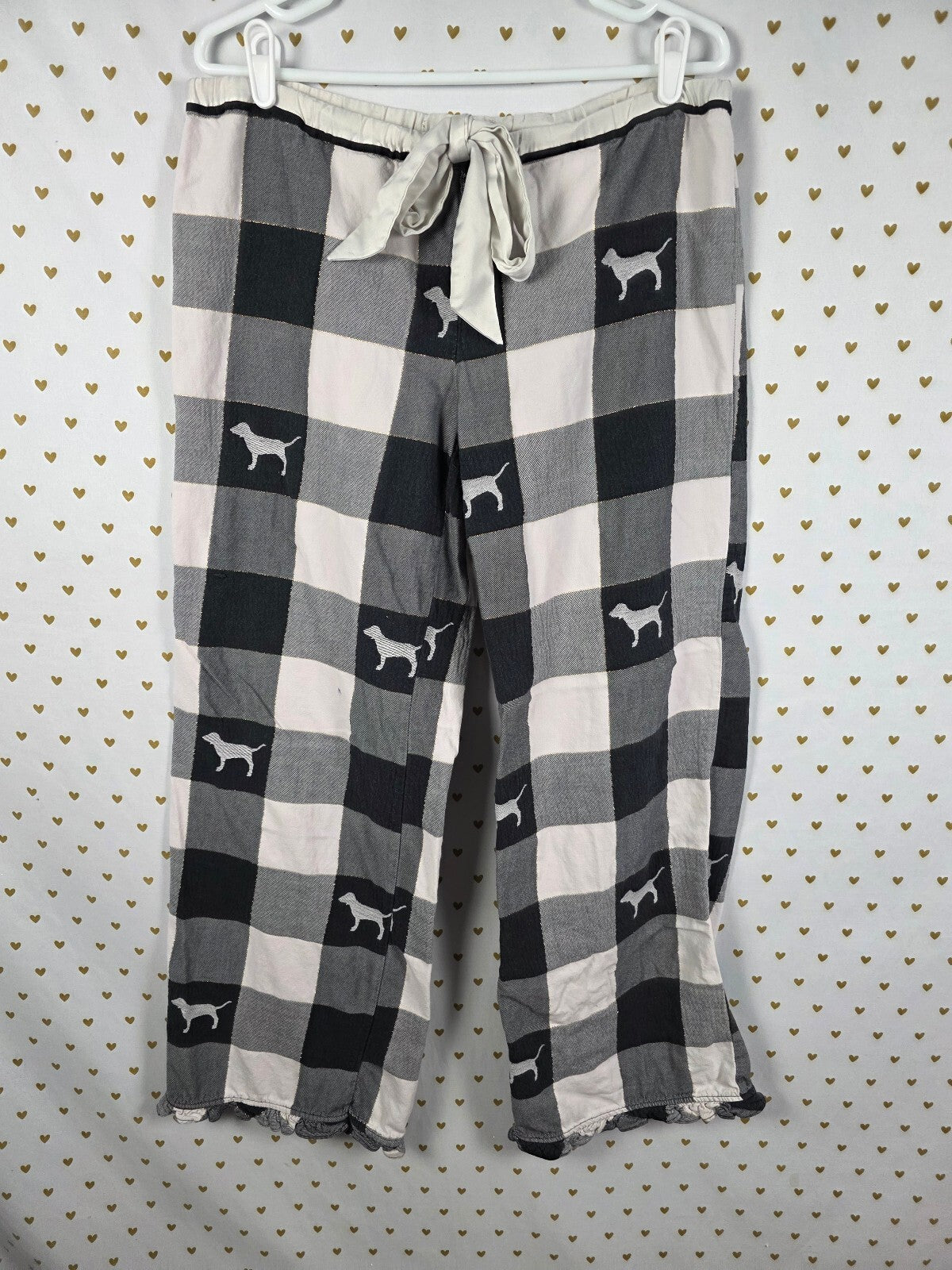 Victorias Secret PINK Checker Vintage Y2k Large  Sleep Pants Pajama PJ Bottoms