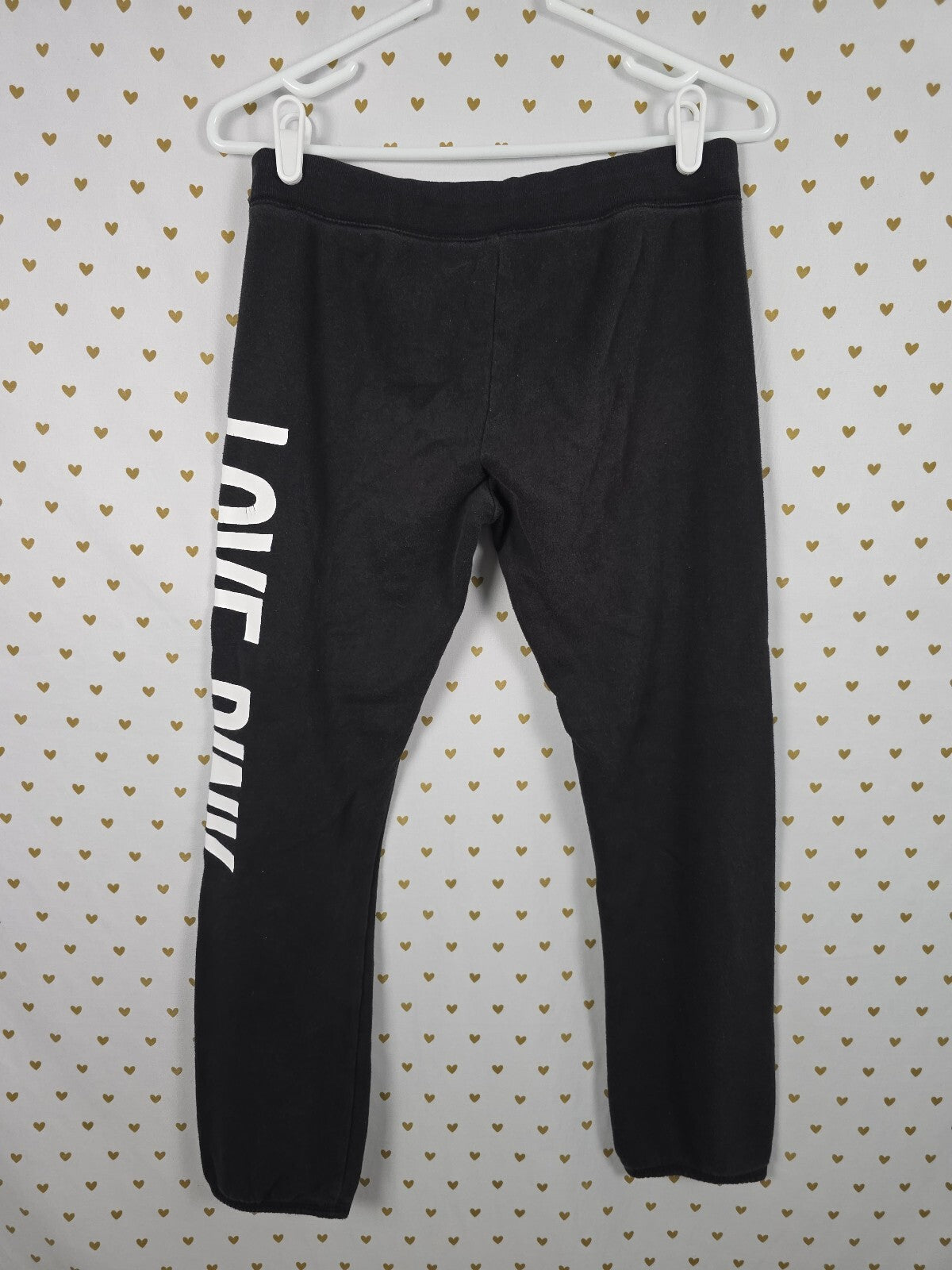 Victorias Secret PINK LOVE Black Sweats Sweatpants XS Y2k Vintage