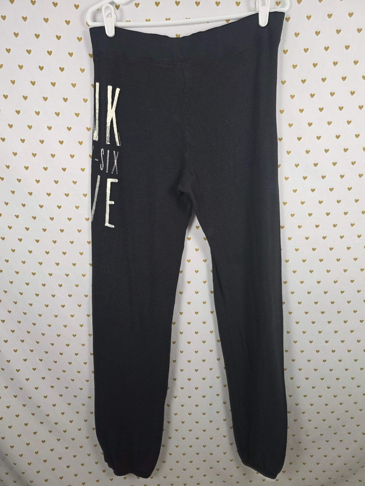 Victorias Secret PINK Extra Long Vintage Semi Sheer Stretch Sweats Y2k Logo Med