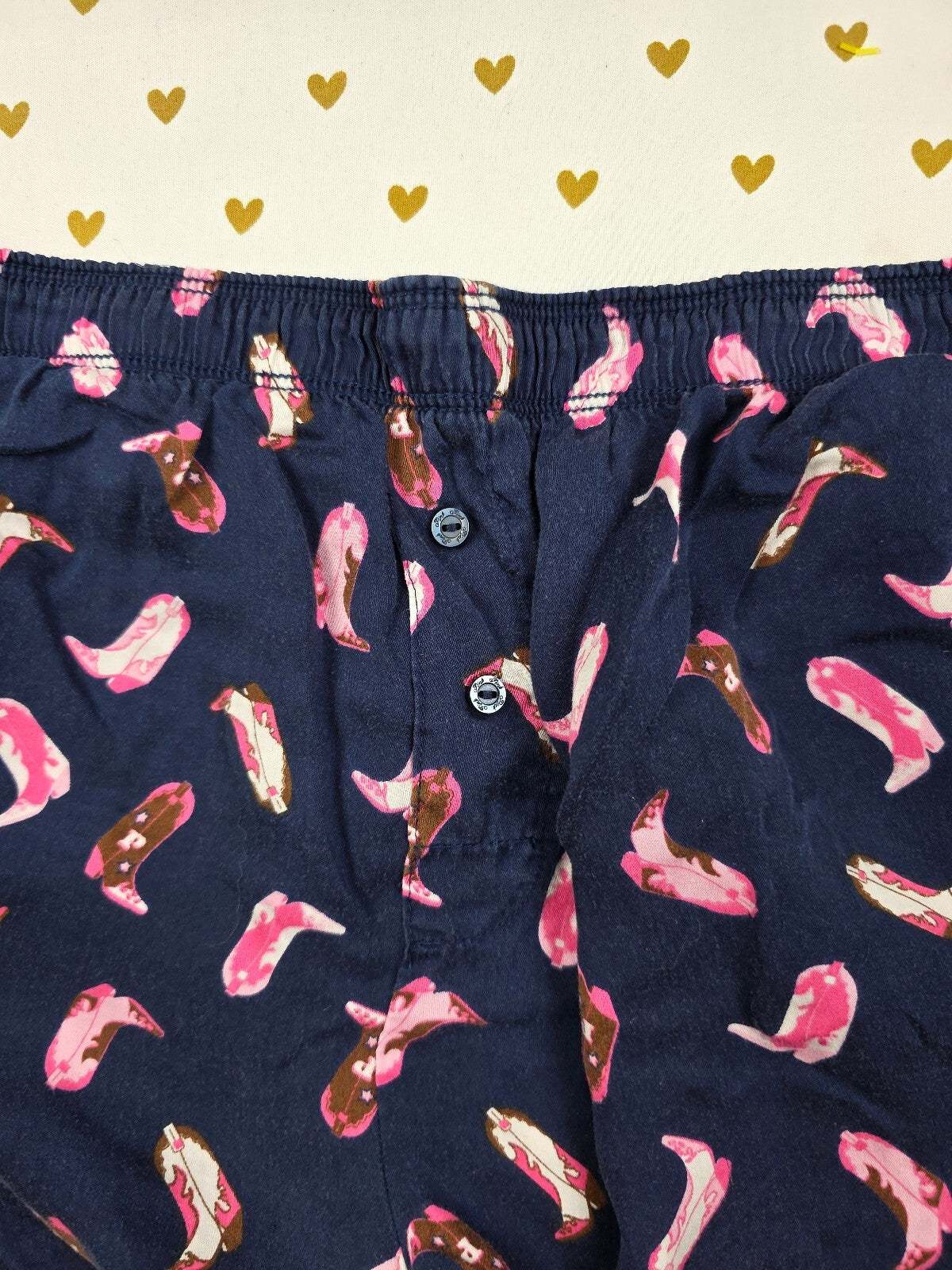 Victorias Secret PINK Boots Small Silky Sleep Shorts Boxers Pajama Bottoms