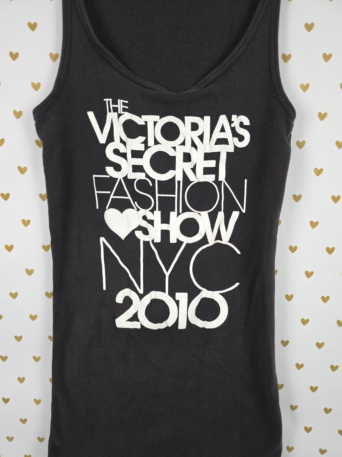 Vintage 2010 Victoria's Secret Fashion Show NYC Black Tank Top Large