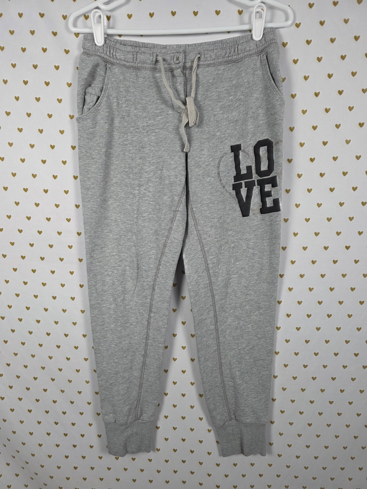 Victorias Secret PINK Vintage LOVE Sweats Y2k SMALL Tapered Joggers