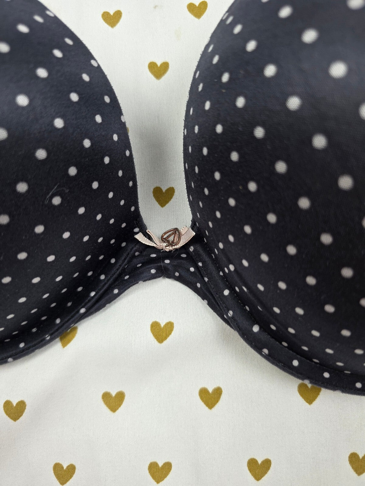 Victoria's Secret Polka Dot Push Up Bra Body By Victoria 34DDD 34F