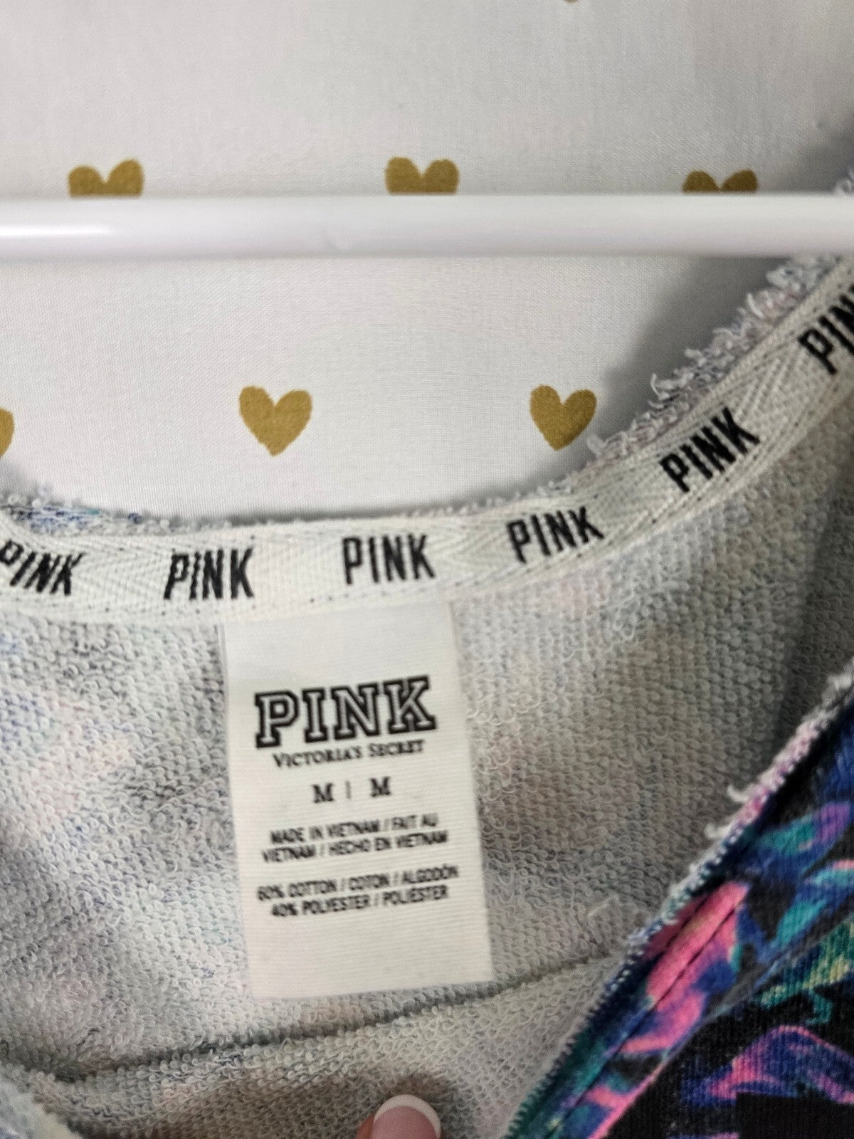 Victorias Secret Pink Slouchy Neon Logo Sweater Set outfit Med Large HTF