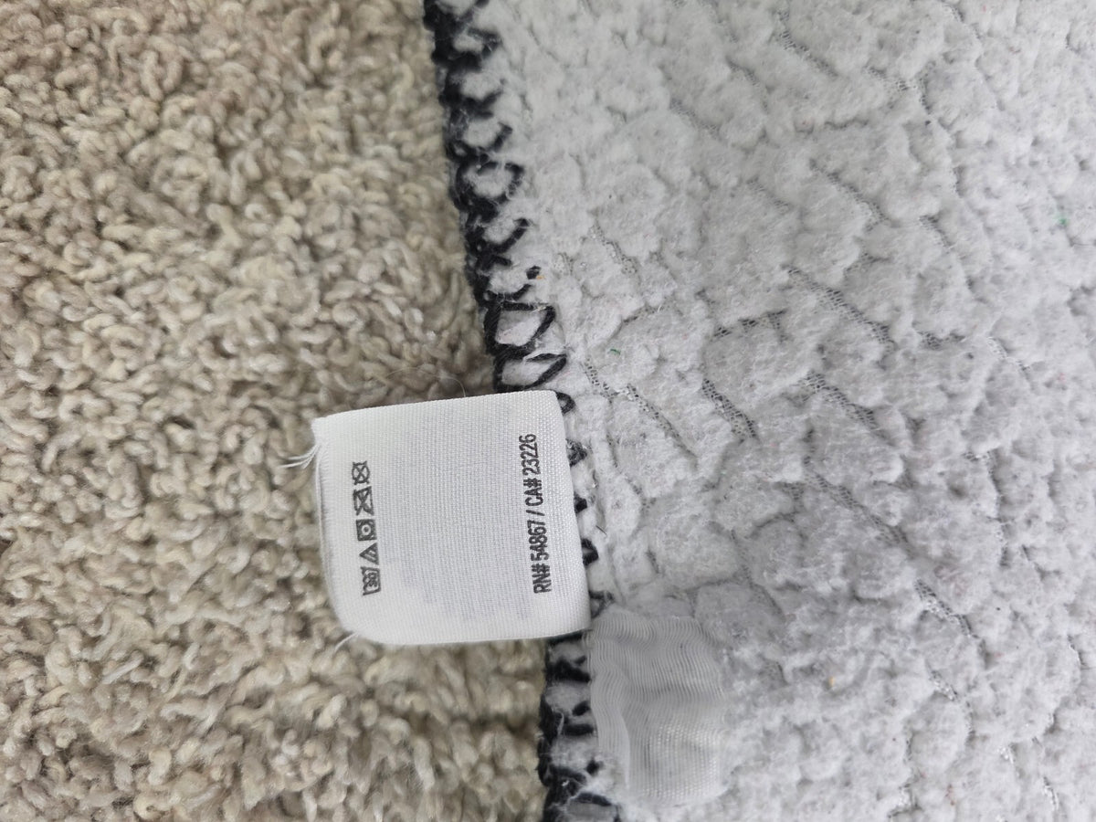 Victoria's Secret PINK Black White Fair Isle Dog Snowflake Fleece Blanket 50x60