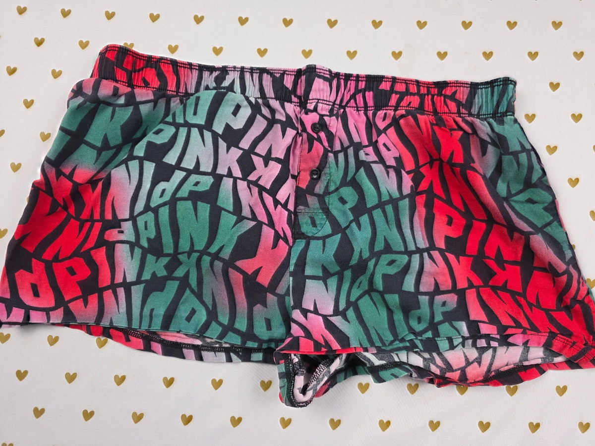 Victorias Secret PINK  Logo Small Sleep Shorts Boxers Pajama Bottoms