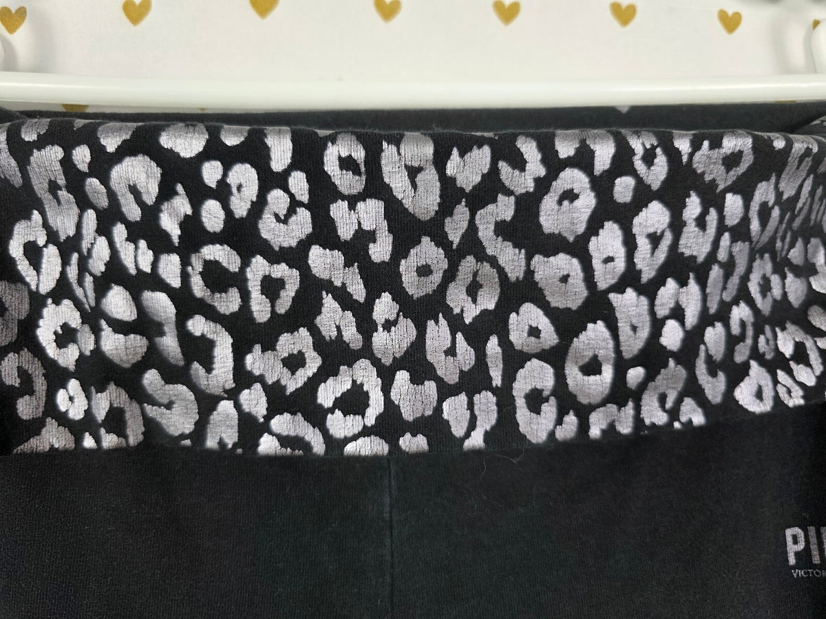 Victorias Secret PINK Cheetah Leopard Foldover Yoga Pants Ankle Skinny