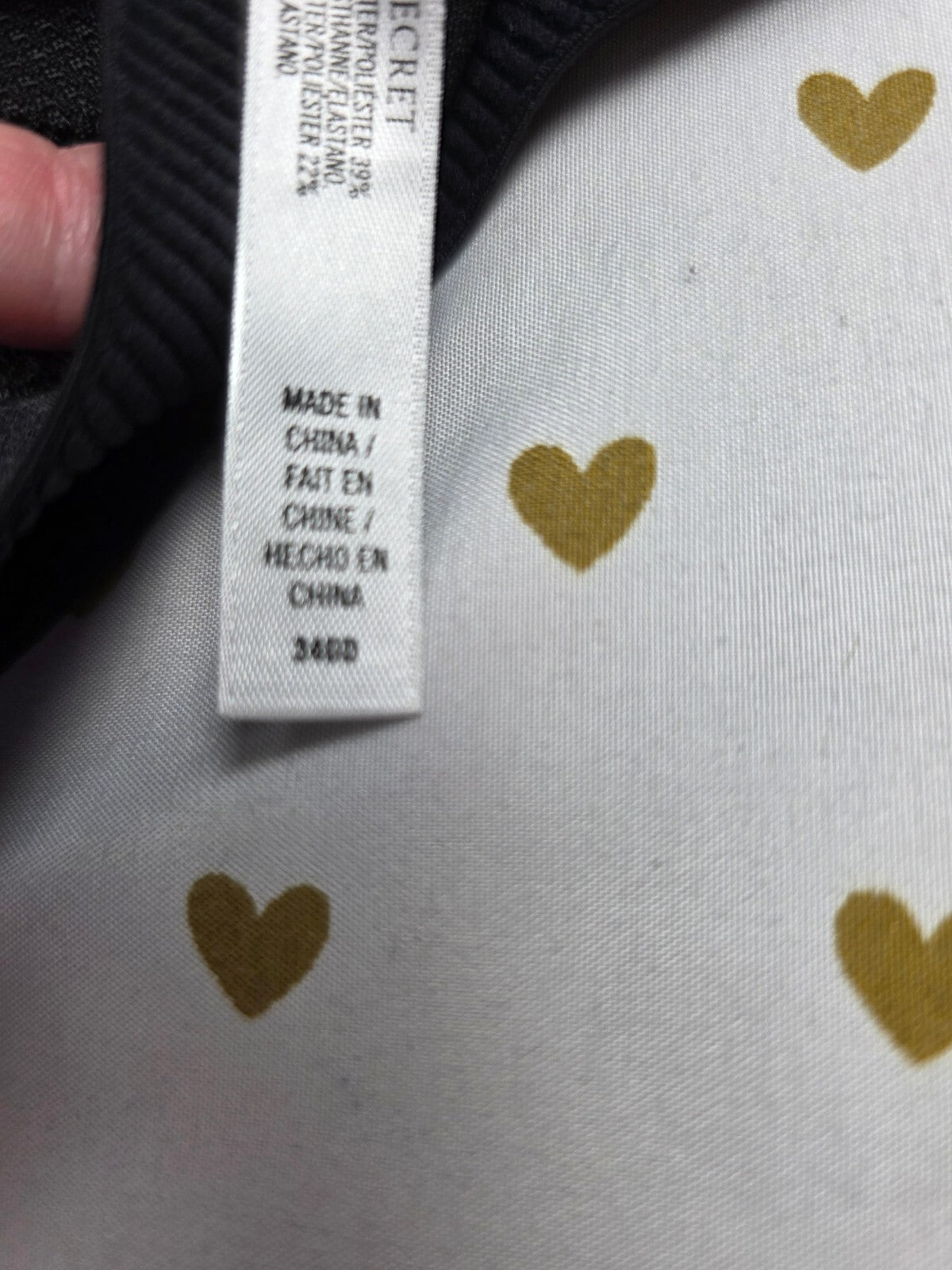 Victorias Secret Grey Sports Bra Tank Top Exercise Support VSX 34DD