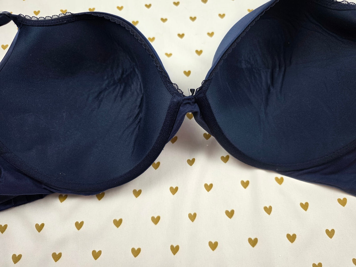 Victorias Secret Blue satin  Push Up Bra 40DD