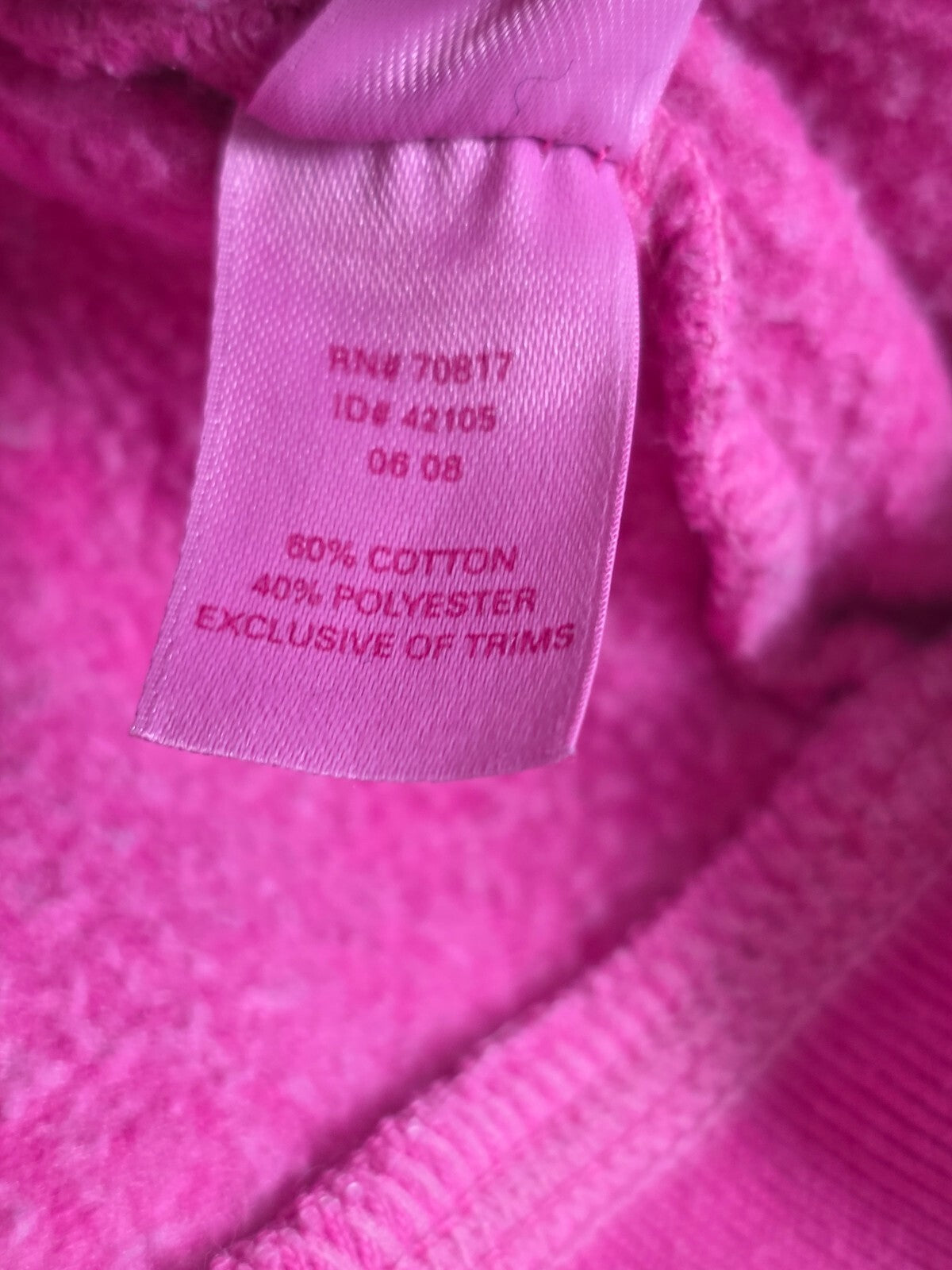 Vintage 2008 Victoria's Secret PINK Wishes Kisses 86 Zip Hoodie M Y2K