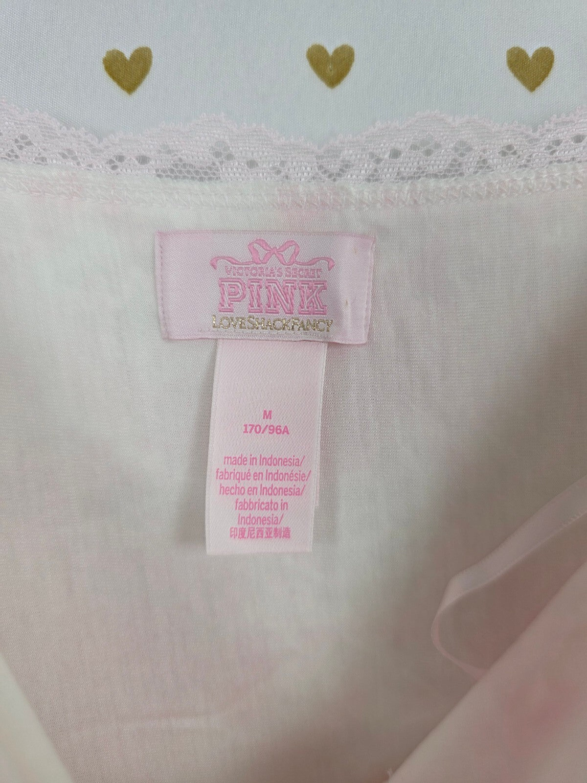 Victoria's Secret PINK x LoveShackFancy Lace Slip Dress M Pink Floral Ruched