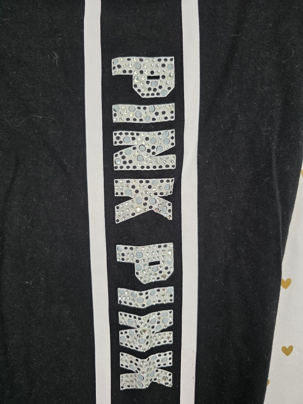 Victorias Secret PINK Logo Bling Studded Yoga Pants Medium