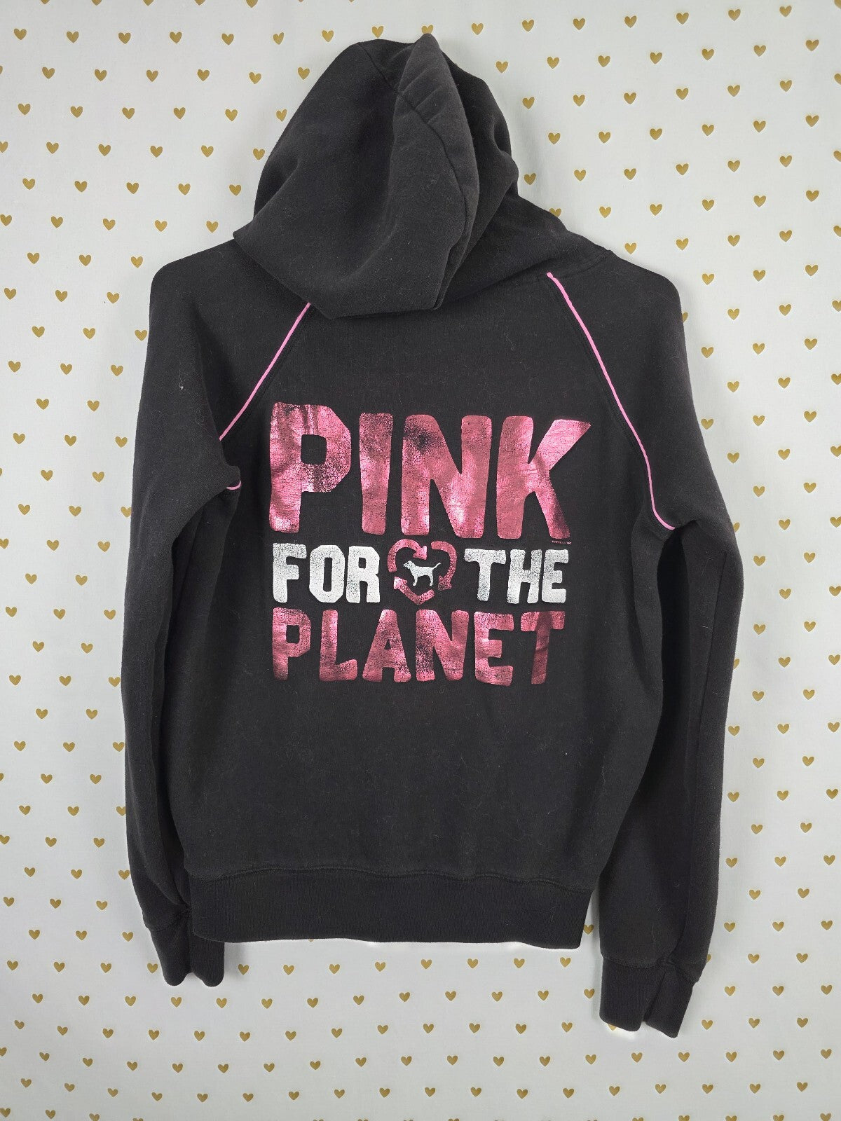 Victorias Secret Pink Vintage Y2k For the Planet recycle Hoodie Jacket XS
