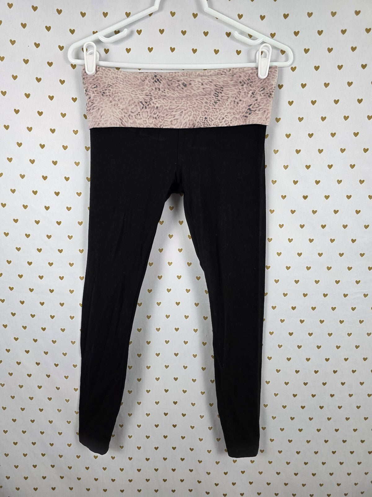 Victorias Secret PINK Bling Foldover Yoga Pants Skinny Ankle Small