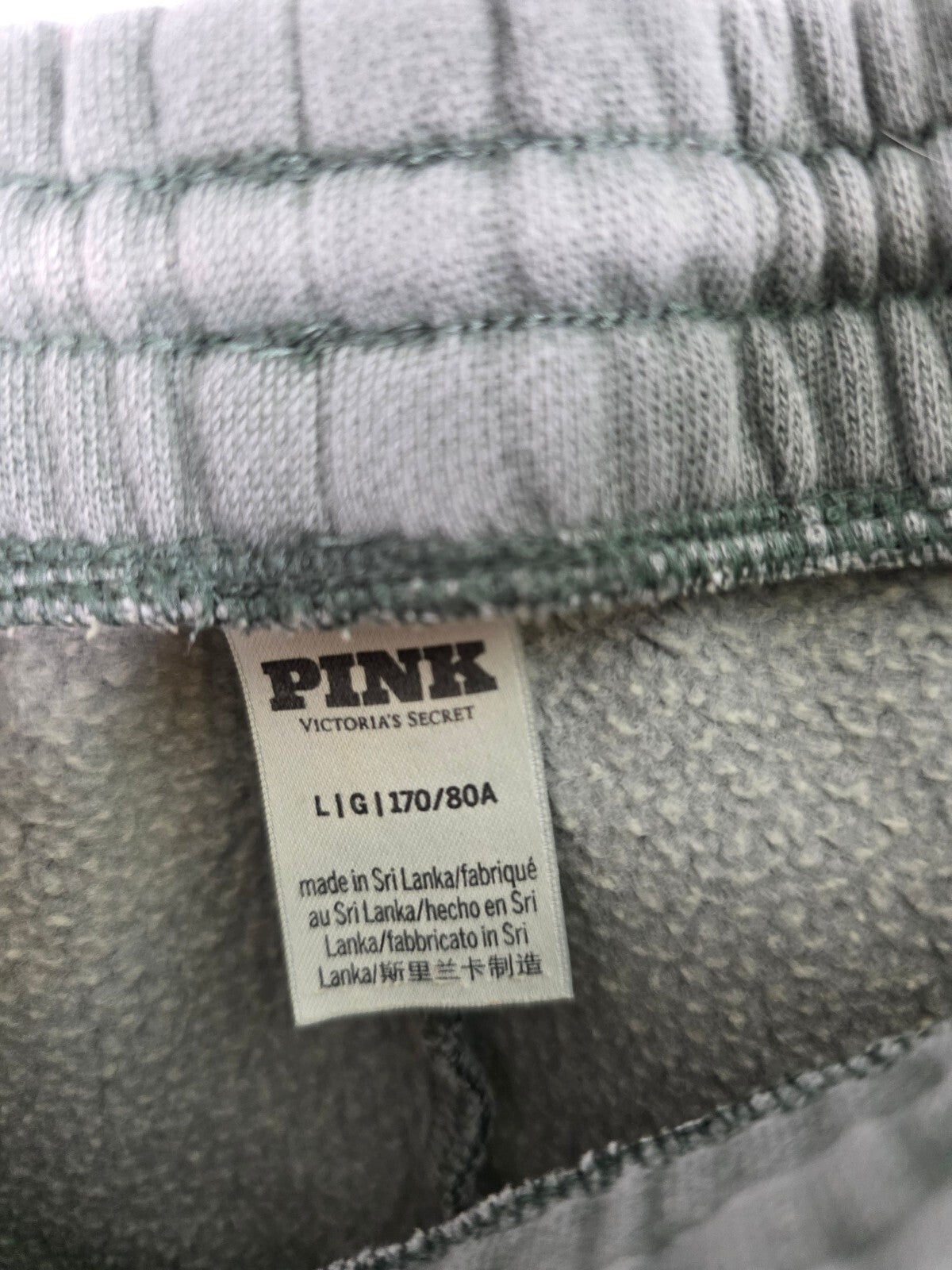 Victorias Secret PINK Sage Green Sweats Sweatpants Joggers Pockets Large