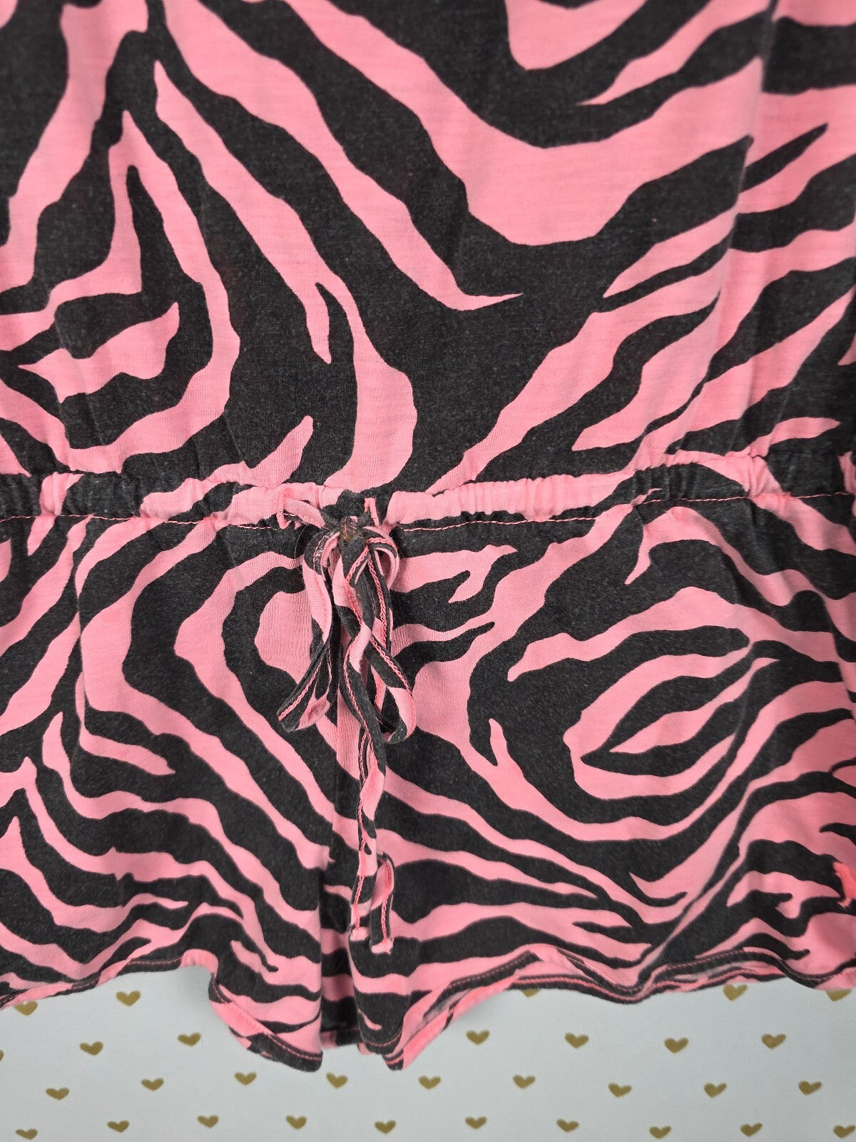 Victorias Secret Pink Vintage Zebra Romper Medium Y2k Sleep Outfit