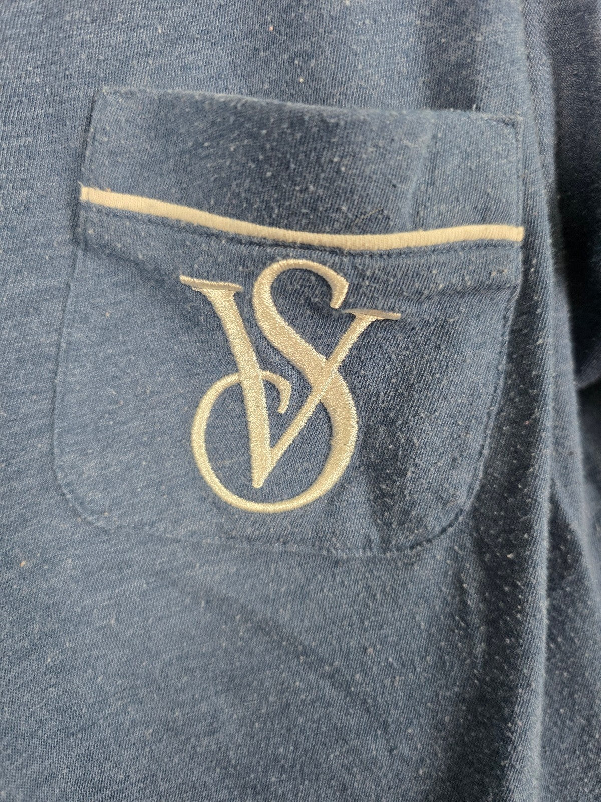Victorias Secret Super Soft Sleep Set 2pc Shirt Pants Medium Blue