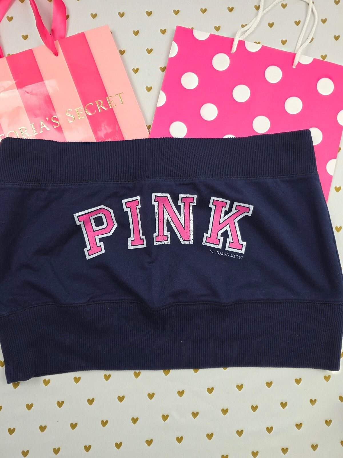 Vintage Victoria's Secret PINK Navy Blue Mini Sweatshirt Skirt L Peace Patches