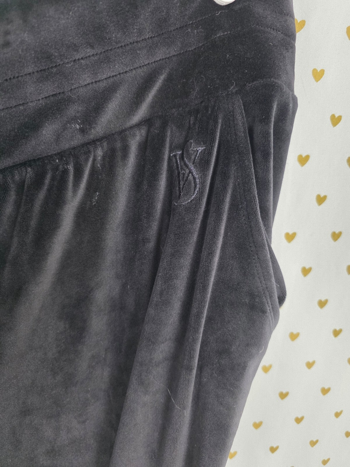 Victoria's Secret On Point Velour Tracksuit XXL Black Rhinestone BLING Set