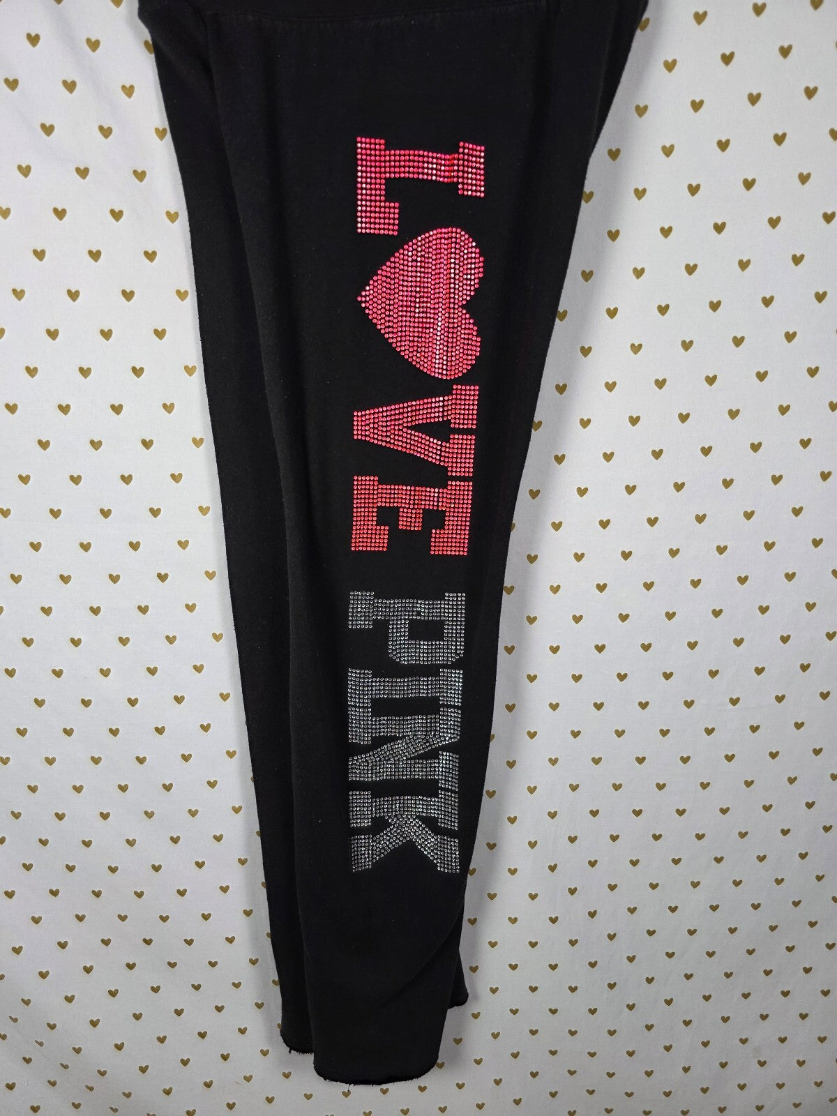 Victorias Secret PINK HTF Bling LOVE Studded Flare Leg Vintage Y2k Small