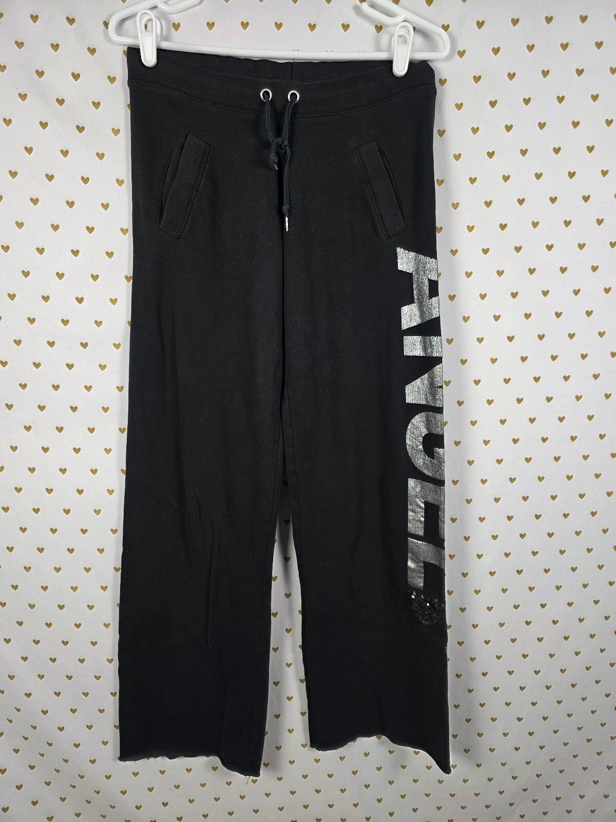 Victorias Secret ANGEL Bling Raw Hem Sweats Sweatpants Bling XS
