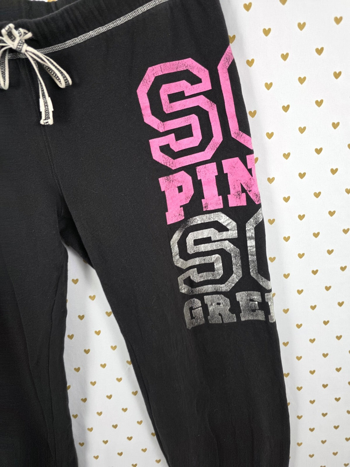 Victorias Secret SO PINK SO GREEN Sweats Sweatpants Y2k Vintage LARGE