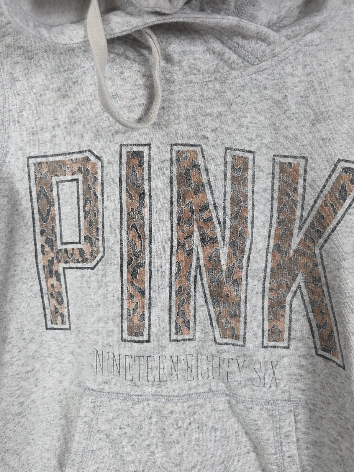 Victorias Secret Pink Leopard Cheetah Pullover Sweater Shirt Hoodie XS