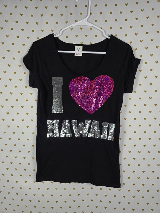 Victoria's Secret PINK Hawaii Limited Edition Sequin Tee Shirt XS Rare