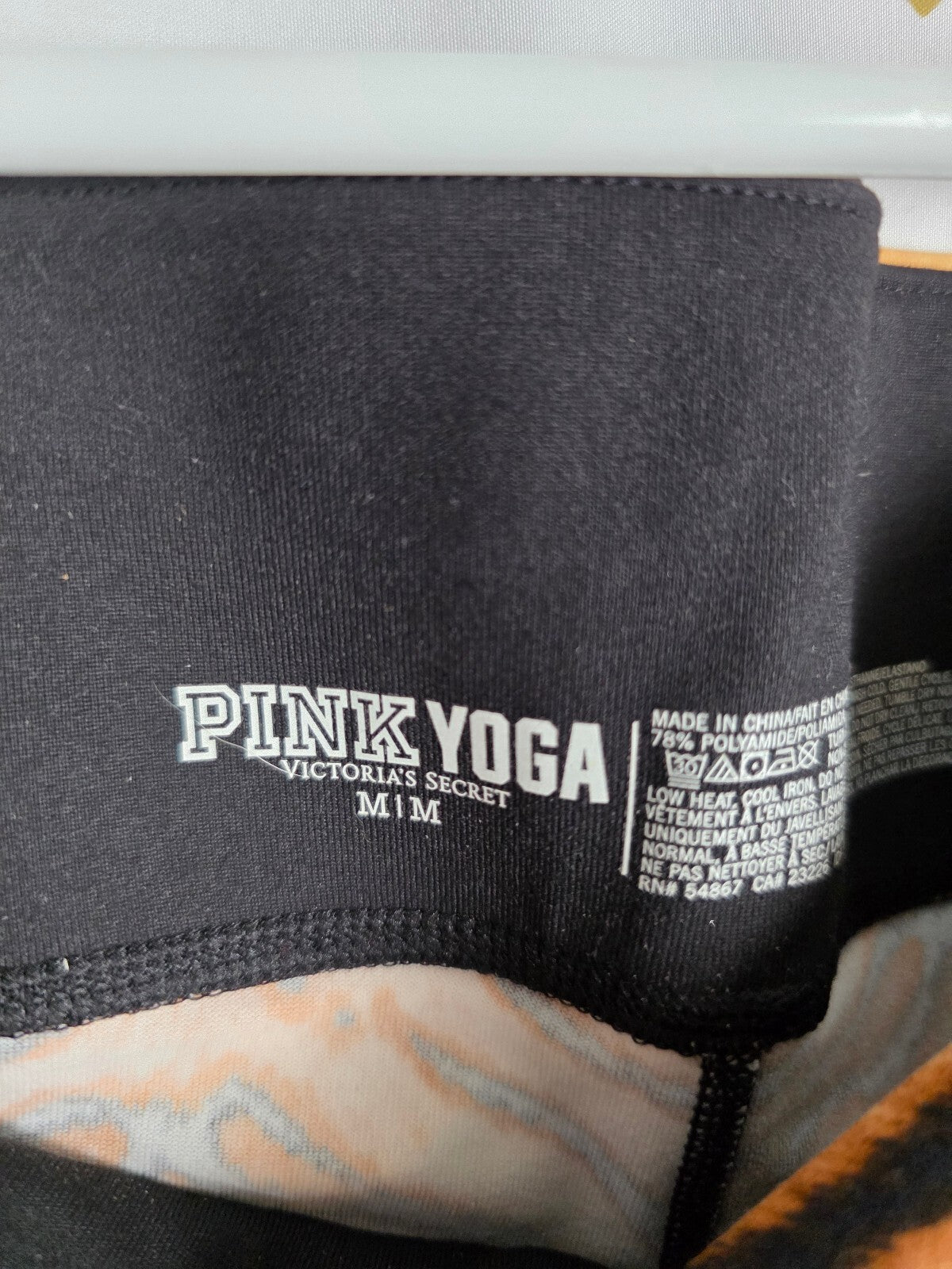 Victoria's Secret PINK Tiger Yoga Leggings Hoodie Set M L Animal Print