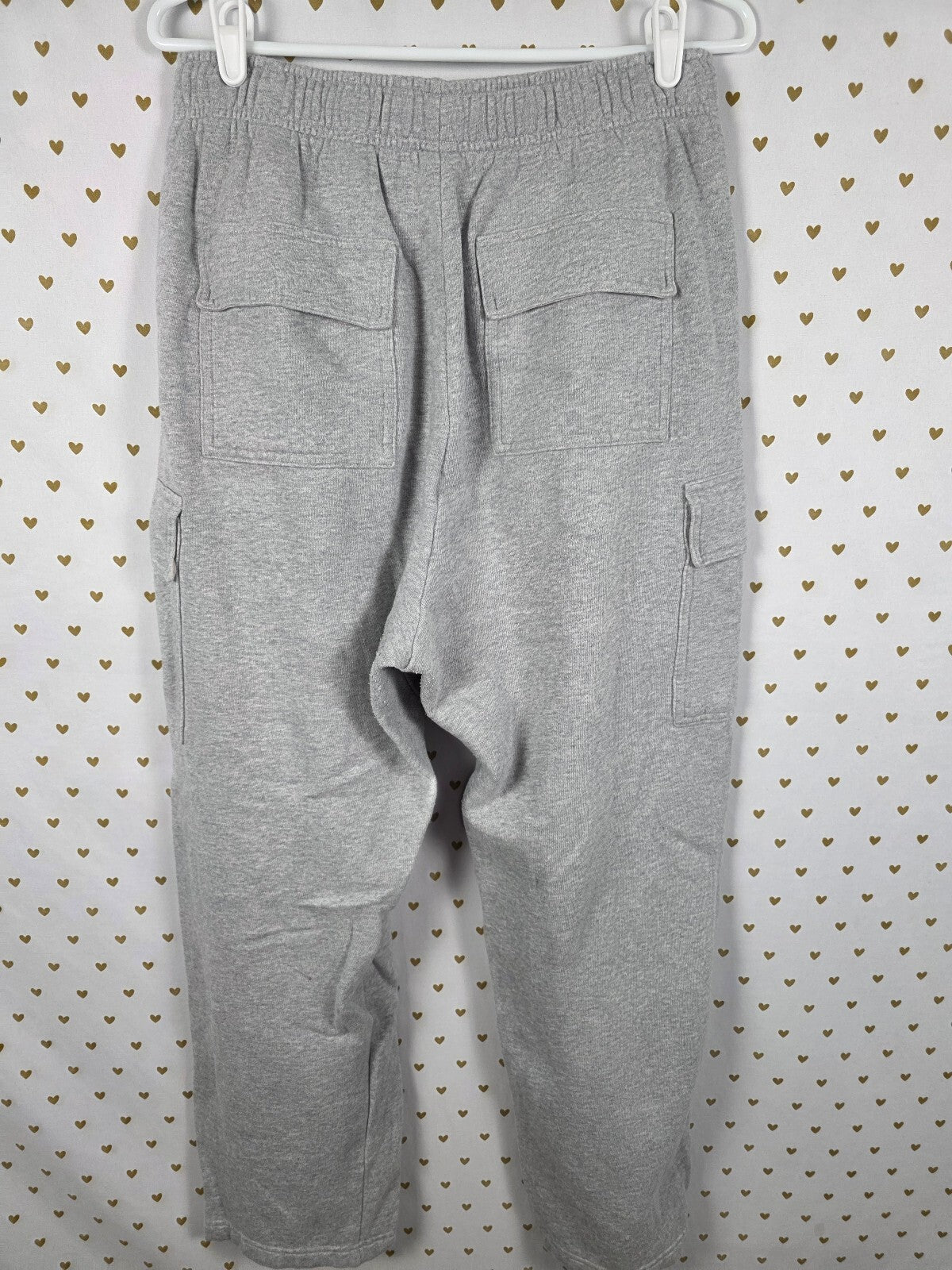 Victorias Secret PINK Grey Cargo Sweats Sweatpants LARGE